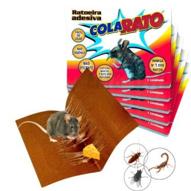 Imagem de Kit com 10 Folhas Para Controle de Pragas Cola Adesiva Pega Tudo Kit H