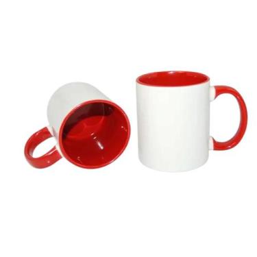 Imagem de Caneca Colorida para Sublimação - no-brand, Alça vermelha