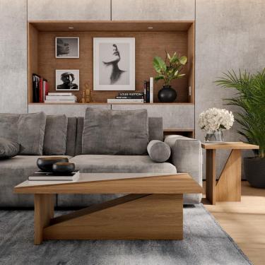 Imagem de Mesa Para Sala De Estar Centro Flex Florence - Mdp 1 Porta E 1 Gaveta - Movelove