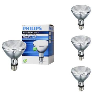 Imagem de 4 Lâmpada Vapor Metál 70w E27 3000k PAR30 Bivolt Philips
