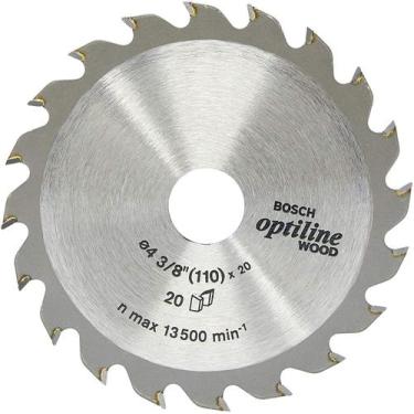 Imagem de Disco Corte Bosch 20 Dentes 4.3/8" x 20 (110 mm) p/ Optiline Wood Serr