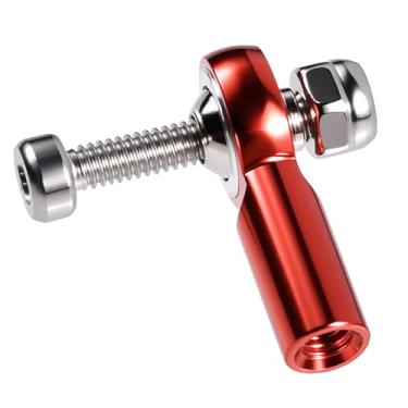 Imagem de FOCMKEAS Lever Steering Linkage Tie Rod End Ball Head End, M2 2.0xL15mm Tie Rod End Ball Head Holder, Aluminum Thread Ball Joint with M2 Screws for RC Model Car Boat Airplane Red