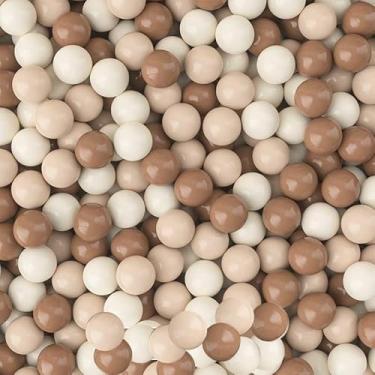 Imagem de Dekeyoo Pacote com 200 bolas de plástico sem BPA, à prova de esmagamento para poços de bola, barraca, playhouse, bolas de brinquedo infantis para festas, bolas macaron oceânicas de 5,3 cm Mocha