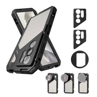 Imagem de SMALLRIG Para Samsung Galaxy S24 Ultra Phone Cage (design QR) com adaptador de filtro de 67 mm, placa traseira de lente de montagem T, placa traseira de lente de 17 mm, equipamento de vídeo móvel para