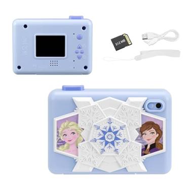 Imagem de ekids Câmera infantil Disney Frozen com cartão SD, câmera digital para crianças com gravação de vídeo, adesivos digitais integrados para fãs de brinquedos Frozen