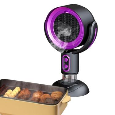 Imagem de Exaustor de cozinha portátil, exaustor portátil para cozinhar,Ventilador de exaustor recarregável 3000mAh | Capuzes de mesa com rotação paralela de 360 ​​graus com de 2 velocidades