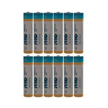 Imagem de Kit Com 12 Pilhas Comum de Zinco  AAA R3 - 1,5V Proeletronic