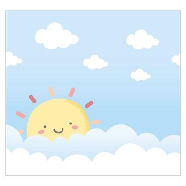 Imagem de Papel de Parede Adesivo Infantil Céu Nuvens Bebe Quarto - 564pcp - All