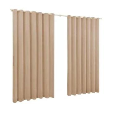 Imagem de Cortina Taia 4,00 X 2,50 Microfibra Com Ilhos A Mais Barata - DJB Enxo