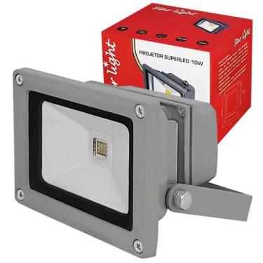 Imagem de Refletor Super Led 10w Bivolt Branco Frio 6500k IP65 - STARLIGHT, Bivo