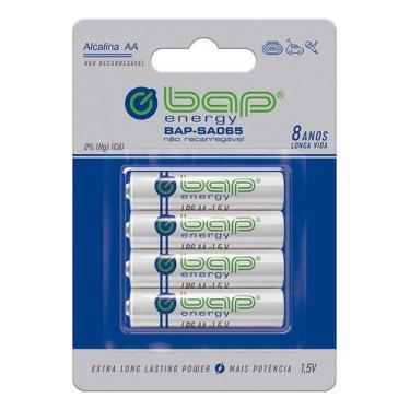 Imagem de Pilha Aa Alcalina 1,5v Cartela Com 4 Bap Sa065 - Bap Energy