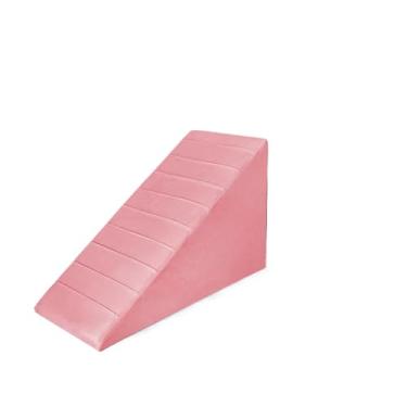 Imagem de Rampinha Escadinha Escadas para Pet Cachorro Gatos Animais Escadas Pet, Rampa para Cães e Gatos Subir na Cama Conforto e Segurança para Seu Com panheiro(ROSA)