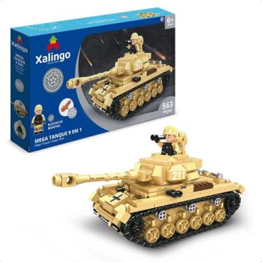 Imagem de Brinquedo De Encaixe 563 Mega Tanque  +6 Anos Peças Aliança Justiça E 