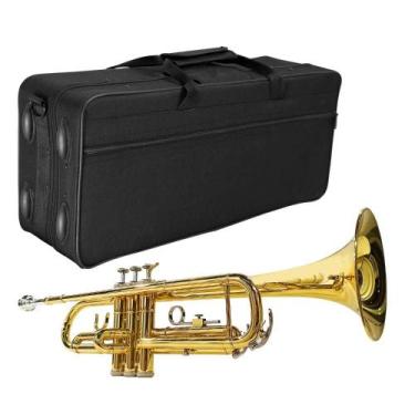 Imagem de Trompete Laqueado Afinação Bb Si Bemol com Case - Tander