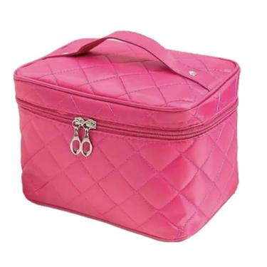 Imagem de Bolsa de Maquiagem Organizadora de Maquiagem e Cosméticos Estojo Grande (Pink)