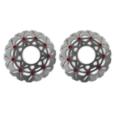 Imagem de Arashi Discos de freio dianteiros rotores para Suzuki GSX-S950 ABS 2021-2024, GSX-S1000 2015-2024, GSX-S1000 ABS 2015-2024, GSX-S1000F 2015-2022, peças de acessórios de reposição de motocicleta cinza