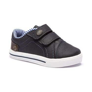 Imagem de Tênis Infantil Menino Pequito Calce-Fácil Âncora, 34, Marinho