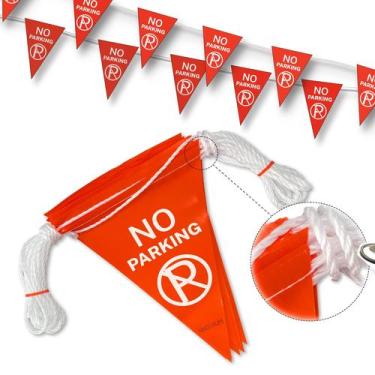 Imagem de Bandeira de flâmula NACARUM No Parking, laranja fluorescente de 37 pés