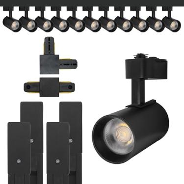 Imagem de Kit Trilho Eletrificado 4m Preto + 10 Spots Led 40w - Neutro (Emenda curva)