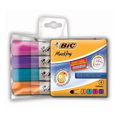 Imagem de Pincel para quadro branco Fashion com 4 cores 930094 Bic