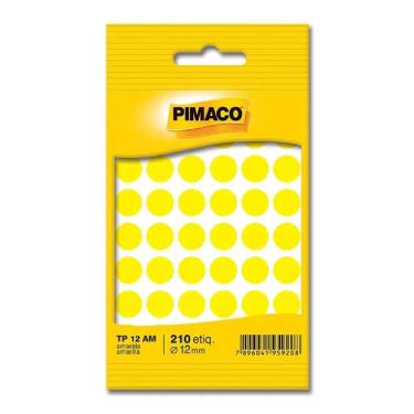 Imagem de Etiqueta adesiva TP12 amarelo Pimaco