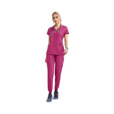 Imagem de Conjunto De Uniforme Médico Para Mulheres, Scrubs De Enfermeira, Roupa