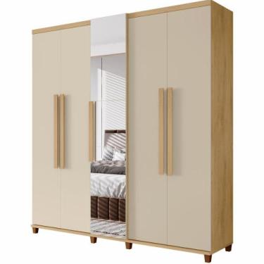 Imagem de Guarda Roupas de Casal RV Móveis Munique 5 portas com espelho sapateir