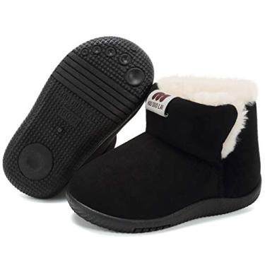 Imagem de Bota de inverno para crianças pequenas e meninas, Black New, 7 Toddler
