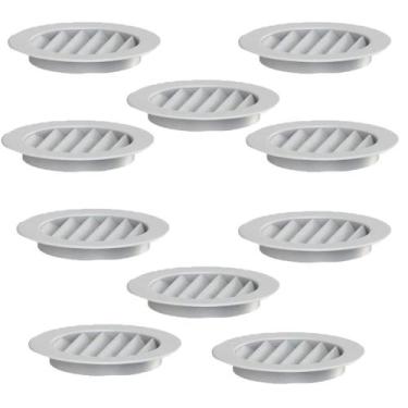 Imagem de Kit 10 Grade De Ventilacao Redonda 13x13 Para Encaixe 10x10 - MARELAGO