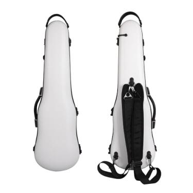 Imagem de Vetimobato Estojo Rígido Para Violino 4/4 Tamanho Real - Caixa De Fibra Carbono Leve E Resistente, Voo Em Formato Anti-Riscos, Mochila Viagem (Branco)