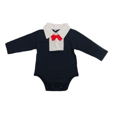 Imagem de Body Camisa Social Bebe Festa Luxo Gravata Borboleta