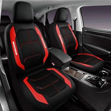 Imagem de Skechers Capas de assento resfriadas a ar e de espuma viscoelástica - capa de assento de carro de couro suprimento de conforto e suporte, compatível com airbag para assentos dianteiros, ajuste
