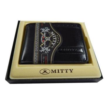 Imagem de Carteira Mitty Em Couro Com   Preto  - M1R