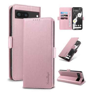 Imagem de YunuBeyii Capa Carteira para Google Pixel 7 - [Bloqueio RFID] Capinha Flip Magnética para Celular de Couro PU de Luxo com Suporte,Case Proteção,Rsistente,Antichoque, Rosa