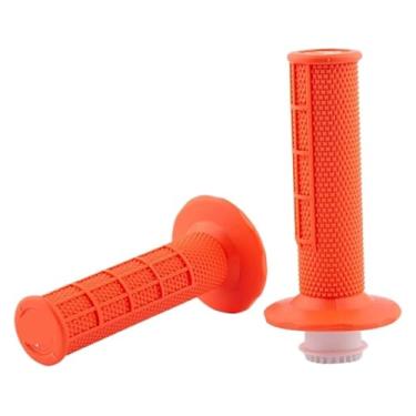 Imagem de Punhos de motocicleta 7/20.3 cm 22 mm com a câmera de encaixe, guidão de bicicleta suja compatível com 125-500 SX SXF EXC EXCF XC XCF(R Orange)