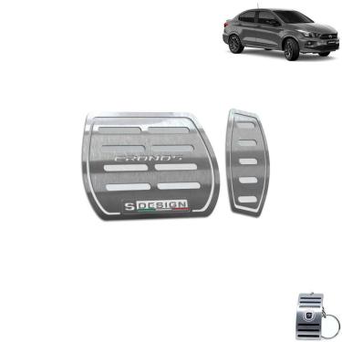 Imagem de Pedaleira Automático Aço Inox Fiat Cronos S- Design Prata