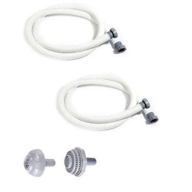 Imagem de Par de Mangueira para Bomba Filtrante de 5 a 9 Mil Litros/hora + Conectores Intex/bestway