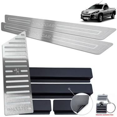 Imagem de Descanso + Soleira Peugeot Hoggar Prata Baixo Relevo