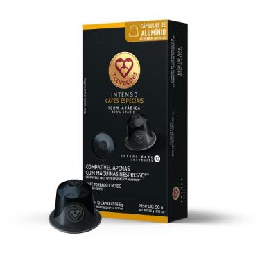 Imagem de Capsula cafe intenso nespresso 10un - 3 CORACOES