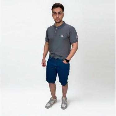 Imagem de Bermuda Wrangler Jeans Masculina Elastano, Azul, 44