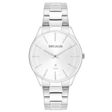 Imagem de Relógio Seculus Masculino Ref: 77182G0Svna1 Slim Prateado