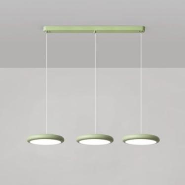 Imagem de Lustre de disco de luz pendente LED Luminária suspensa com sombra de acrílico, Lustre contemporâneo, Lustres LED