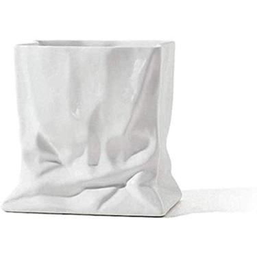 Imagem de Vaso Grave Cerâmica Decoração Origami Modelo de Casa Selecione Porcelana Argila Proteção Ambiental Cerâmica para Flores (Cor: Tamanho A: Pequeno) (Cor: C Tamanho: Médio) (C Pequeno)