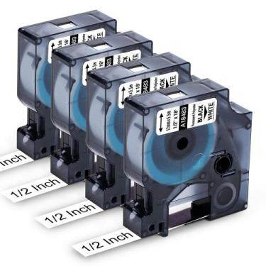 Imagem de Fita de etiqueta compatível com Dymo Rhino 5200 4200 18483 12mm - Labe