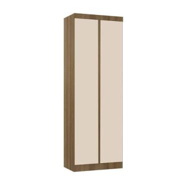 Imagem de Guarda Roupa Modulado 2 Portas 79cm Veneza Luciane Móveis Avelã Pf/are
