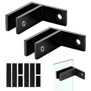 Imagem de SyingHwan T316 Braçadeira de grade de vidro, clipe de vidro de aço inoxidável para cerca de piscina, grade de varanda, balaustrada de escada (1, forma F)