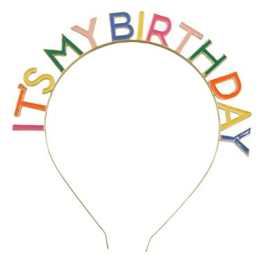 Imagem de Kemcatui It's My Birthday Crown Women and Girls, linda tiara de aniversário, decorações de festa, presente para aniversário Queen, mulheres, meninas, cores arco-íris