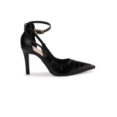 Imagem de Scarpin Bebecê Elegante Moderno Com Fivela, Preto, 38