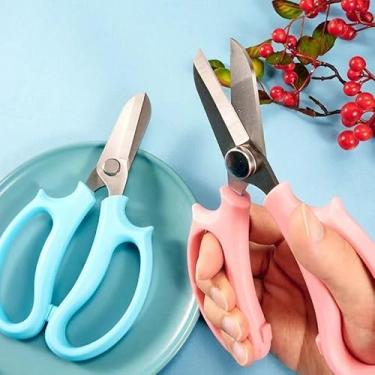 Imagem de Tesouras de flores, tesouras florais de aço inoxidável engrossado premium, podador forte para flores, galhos e folhas - rosa