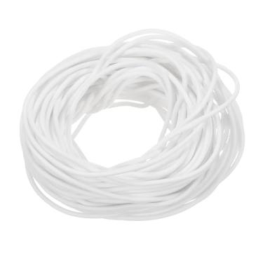 Imagem de Tira de vedação de espuma de silicone, 1,5 mm (0,06") de diâmetro 12 metros (39,37 pés) de borracha de borracha longa fita redonda de borracha sólida para máquinas e indústrias, branca